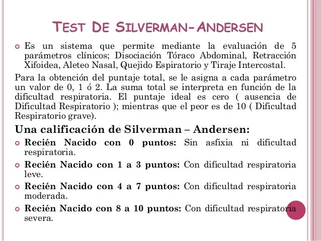valoracion de silverman anderson
